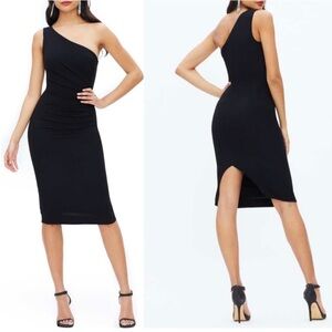 Dress the Population Black Martine Stretch
Crepe One-Shoulder Dress NWT XS